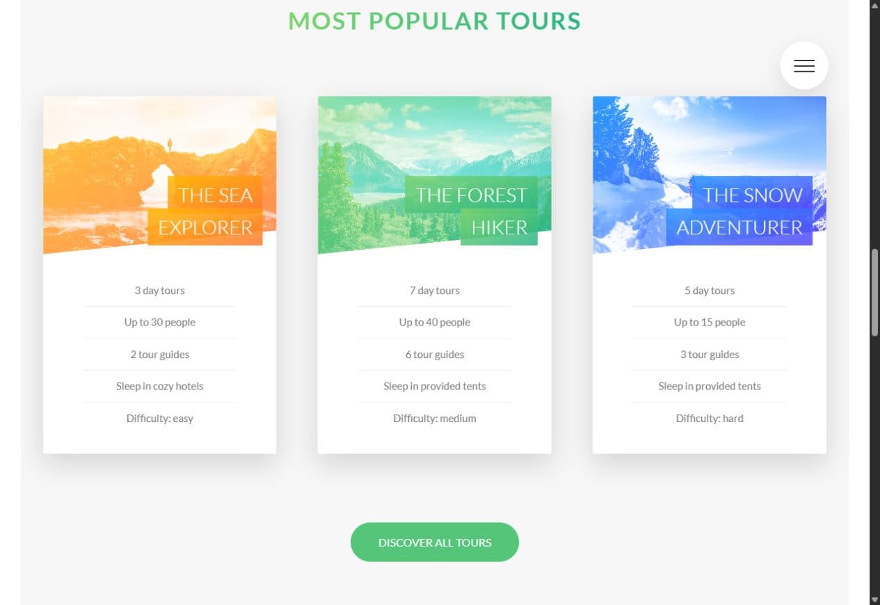 Natours project preview